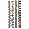 5 Sheets Temporary Gold and Silver Tattoos Feather Tattoo Bracelet