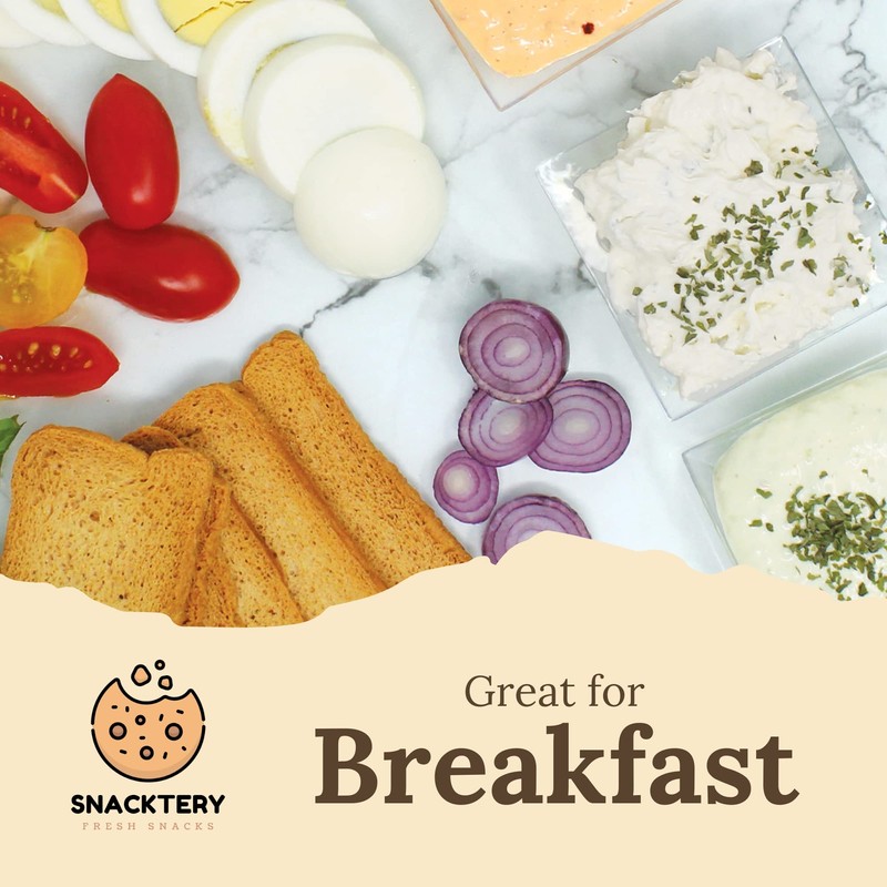 Snacktery Original Melba Toast Crackers - Thin and Crispy Flatbread