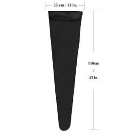 LEONARK Fencing Double Sword Sling Shoulder Bag for Foil Epee and Saber - Hema Longsword Bag Cover Case for Fencing Weapons (Black)