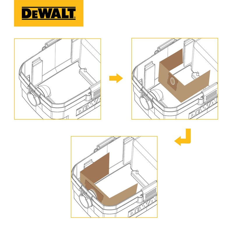 DEWALT DXVA25-4040 Dust Bag Fits for 4 Gallon Wet/Dry Vacuum