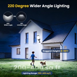 Solar Street Lights Outdoor 4-Pack, 12000LM 6500K Waterproof LED Motion Sensor Solar Flood Light, Dusk to Dawn Outdoor Lighting with Remote, Solar-Powered Commercial Area Lighting for Parking Lot Yard