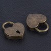Antique Brass Heart Shape Padlock, Key Lock, Bronze, Padlock, Travel,