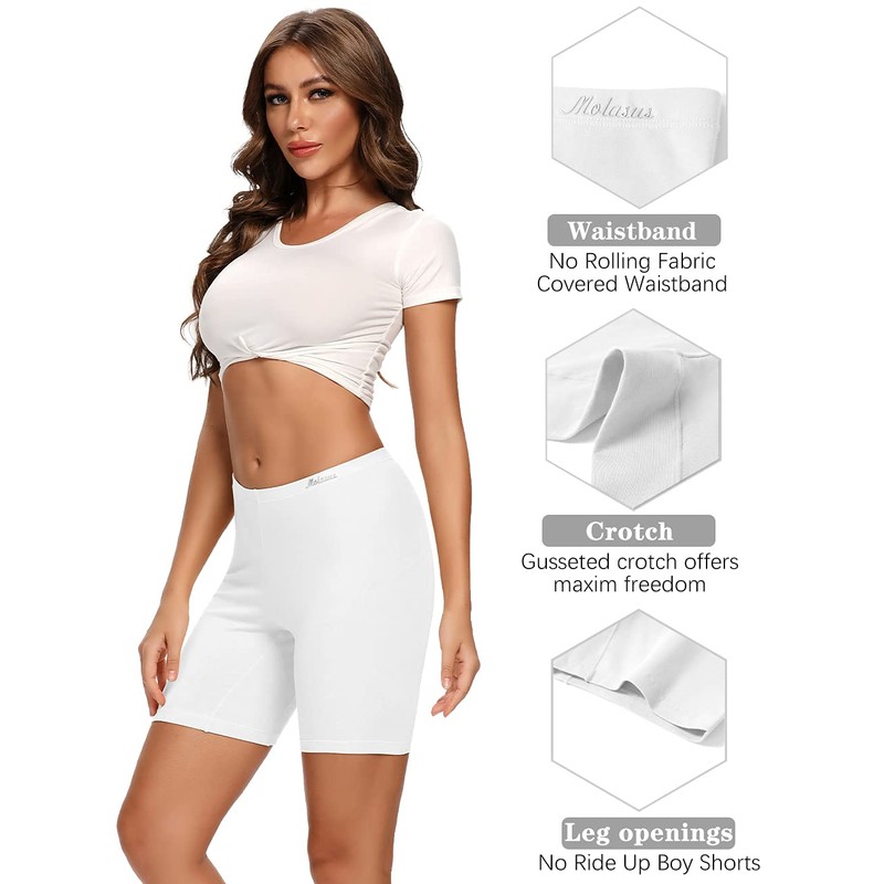 Molasus - Calzoncillos tipo calzones de algodón para mujer (tamaño