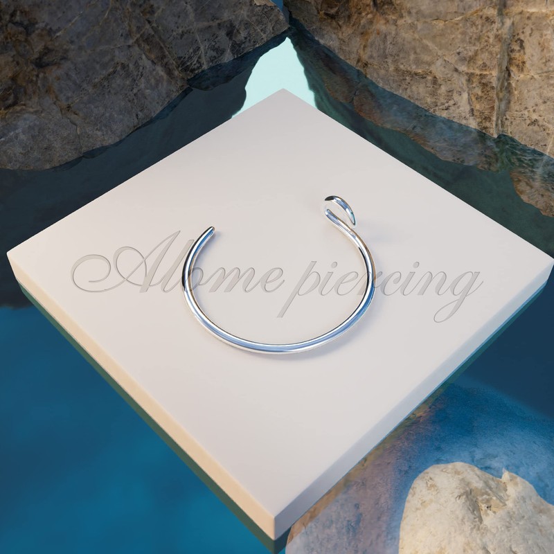 Faux Clip-On Nasenring 24g - 925 Sterling Silber - Kein