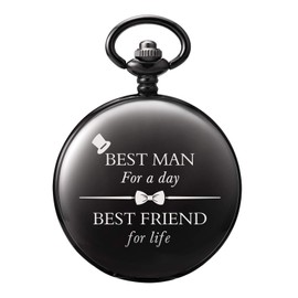 TREEWETO Men's Pocket Watch Best Man Pocket Watches for Wedding Gift for Man Father's Day Boyfriend Husband Brother