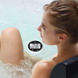 Cold Plunge Temperature Gauge - Floating Water Temperature Gauge with Timer | Easy Read Hot Tub Accessories with Timer Waterproof Pond Test for Spas Outdoor Backyard