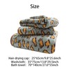 ABREEZE Leopard Print Bath Towel Set of 3 - Super