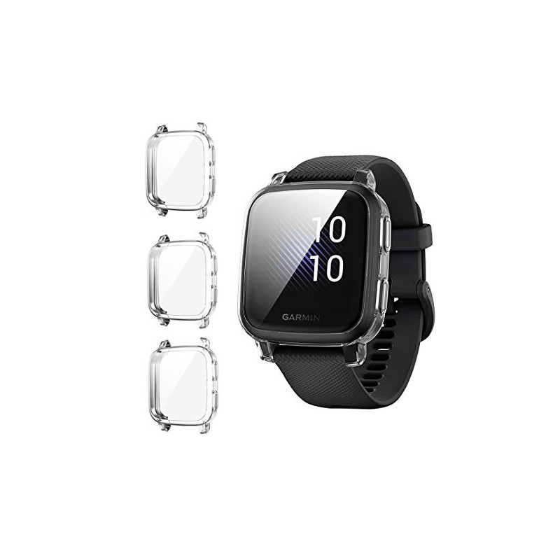 Suoman 3-Pack Screen Protector Case for Garmin Venu Sq/Venu Sq