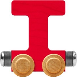 Maple Landmark NameTrains Bright Letter Car T - Made in USA (Red)