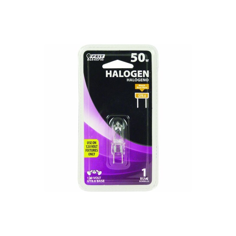 Feit Electric BPQ50/8.6/RP 50-Watt T4 JCD Halogen Bulb with Bi-Pin