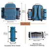 Sunflora Picnic Backpack for 4 Person with Blanket Picnic Basket