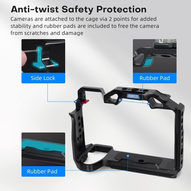 SIRUI Camera Cage for Panasonic Lumix S5II/S5IIX, Arca-Swiss Compatible, Camera