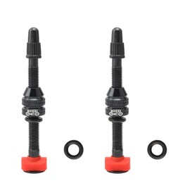 HOUSON 2PCS Bicycle Tubeless Valves, Aluminum Alloy Tubeless Presta Valve Bicycle Valve Adapter Bicycle Valve Extension Tubeless Presta Valve Stem 60mm