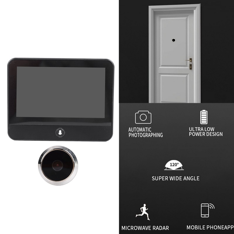 for TUYA Digital Door Viewer 1080P APP Monitoring Wide View