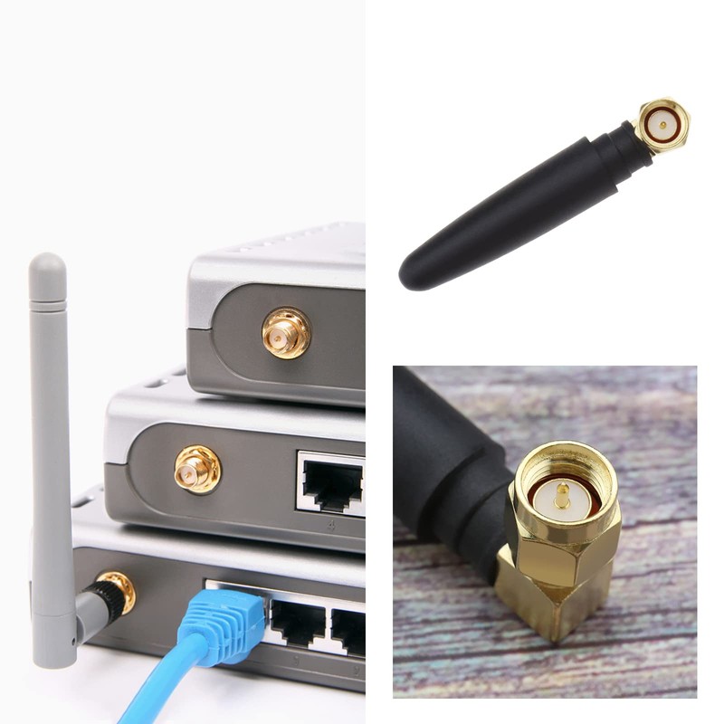 VGOL 4Pcs 2.4Ghz WiFi Bluetooth Antenna RP SMA Male Dual-Band