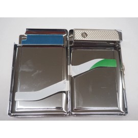 Colorful Art Nouveau Weed Cig Case With Built in Butane Lighter