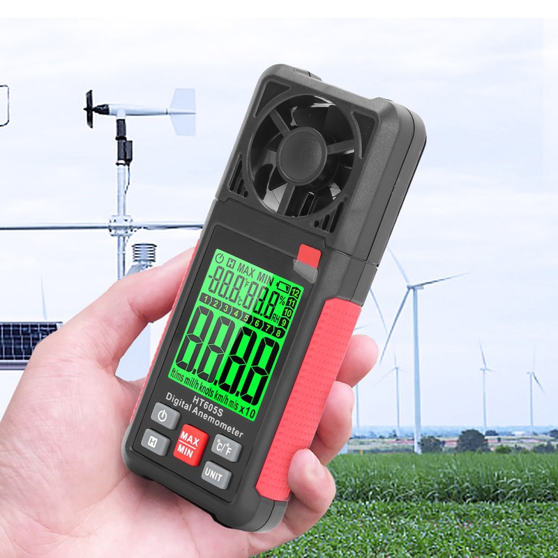 Digital Anemometer High Accuracy 2.26 Inch LCD Screen Thermal Handheld