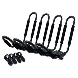 DOHUSPLE Kayak Roof Rack for 2 Kayaks Carrier, Kayak J Bar Hooks Roof Mount Racks for Universal Cars, SUV, Truck, Set of 4 Racks