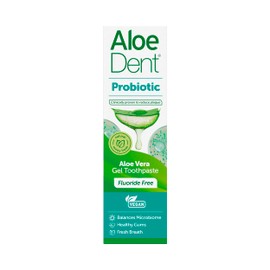 AloeDent Probiotic Toothpaste, Fluoride Free, SLS Free, Natural, Mouth Microbiome, Aloe Vera, Vegan, 75ml