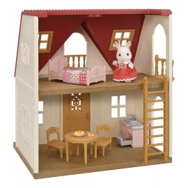 Calico Critters Red Roof Cozy Cottage - Juego De Casa De Muñecas Con Figura, Muebles Y Accesorios