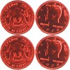 Fort Knox Metallic Foiled Milk Chocolate Red Cherry Large Coins
