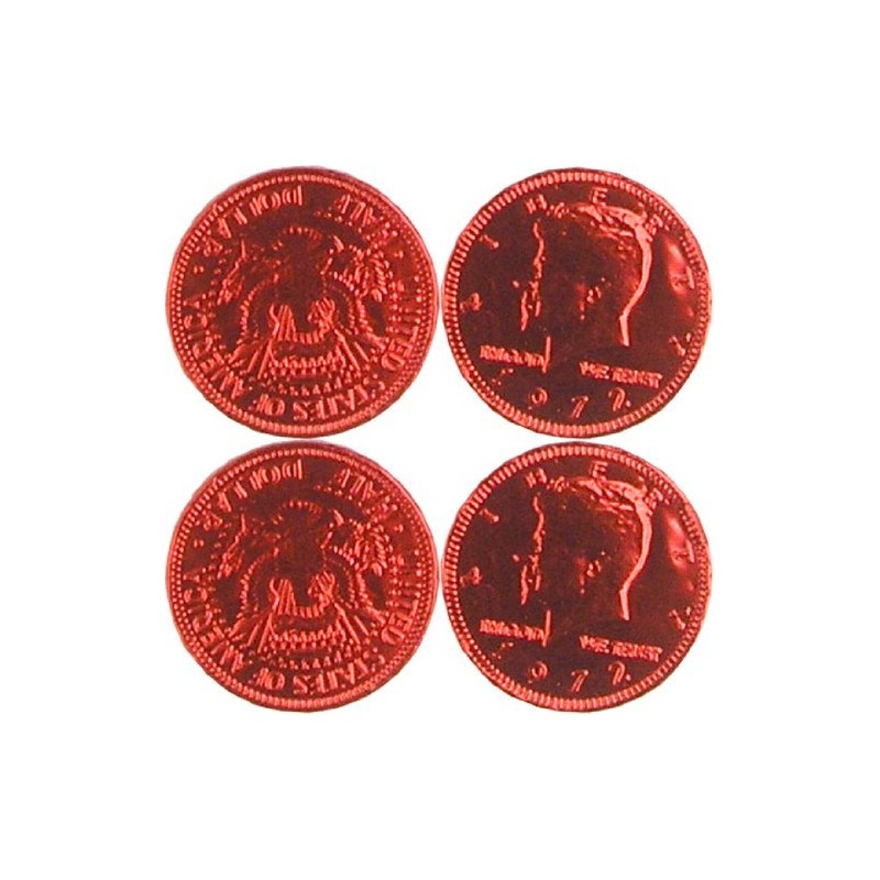 Fort Knox Metallic Foiled Milk Chocolate Red Cherry Large Coins