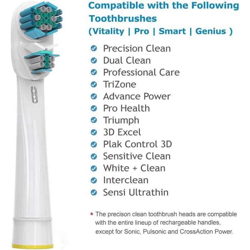 Replacement Brush Heads for Braun Oralb Electric Toothbrushes, Generic Refill