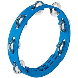 Nino Percussion Compact Tambourine Instrument - Musikinstrument für Kinder ab 3 Jahren - Durchmesser 8 Zoll - Kunststoff, Blau (NINO49SB)