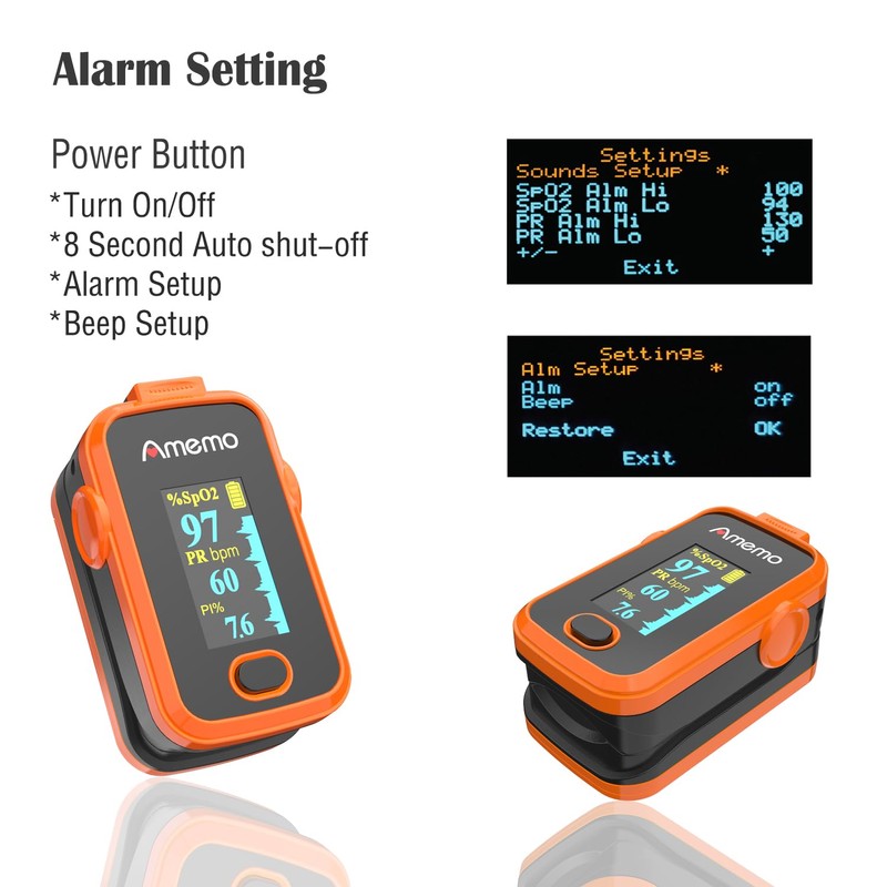 Pulse Oximeter,OLED Display Oxygen Monitor Fingertip,Blood Oxygen Saturation Monitor(SpO2) with