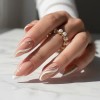 24 Uñas Medianas Con Puntas Francesas En Forma De Pedo