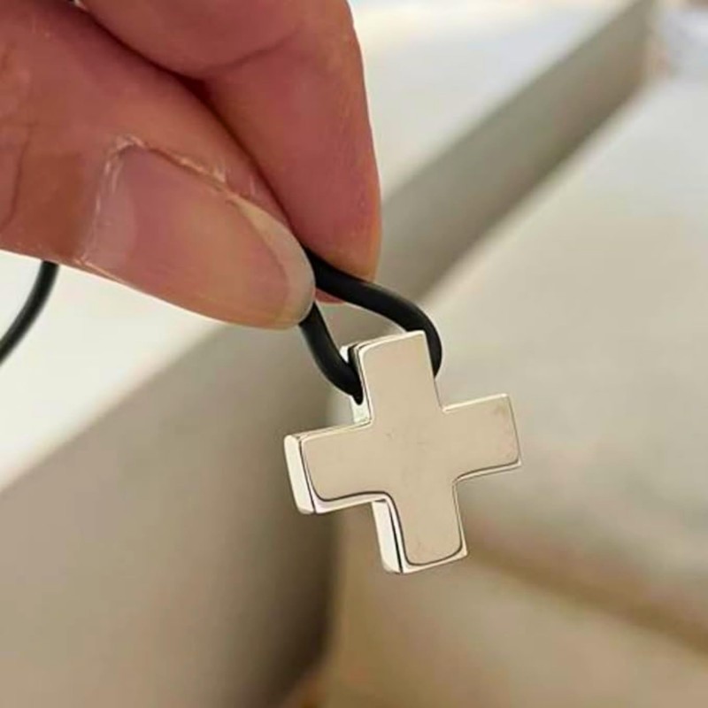 TClaudia, Cruz de Plata 925 Suiza, collares para mujer y