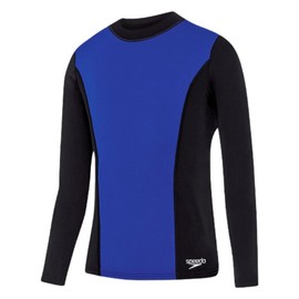 Speedo Boy's Active Long Sleeve Rash Top, Black/Speed, 8