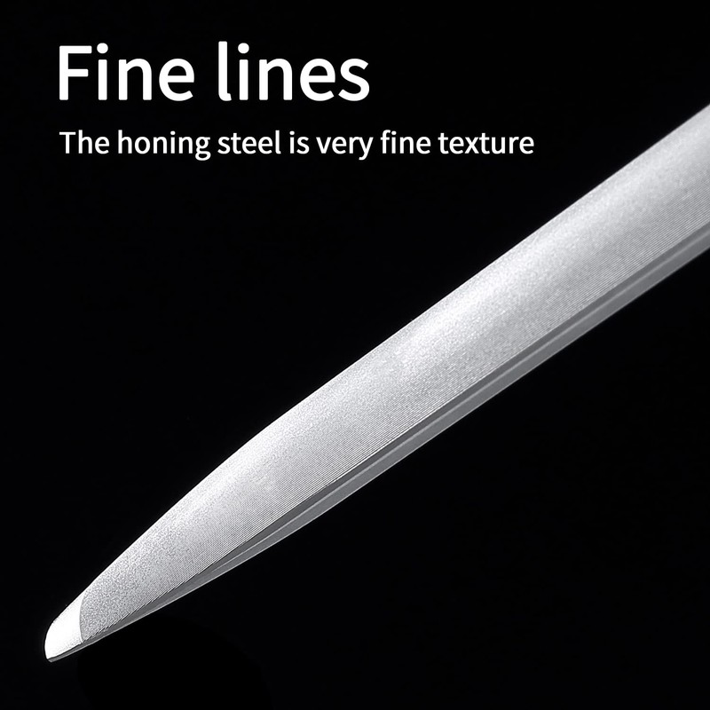 KINTIF Sharpening Steel 10 inch Professional Knife Sharpener Honing Rod,