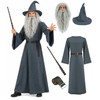 EDAUWAE Wizard Costume with Wigs Beards Pagan Tunic Costume Wizard