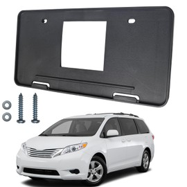 GZVKE Front License Plate Frame Mounting Bracket Tag Holder Textured Black Fits for 2011-2017 Toyota Sienna Replace 7510108010 TO1068119
