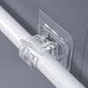 LeLehome 8PCS No Drill Curtain Rod Holders Universal Plastic Nail