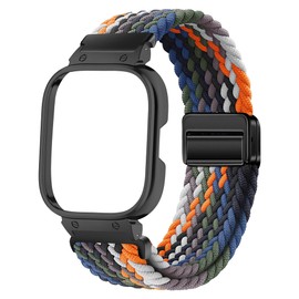 PONATTENO Braided Band Compatible For CMF BY NOTHING Watch Pro, Magnetic Adjustable Buckle Design, Breathable Soft Elastic Replacement Strap Sport Wristband For Watch Pro (Denim)