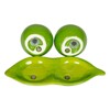 Peas in a Pod Green Ceramic Magnetic Salt and Pepper