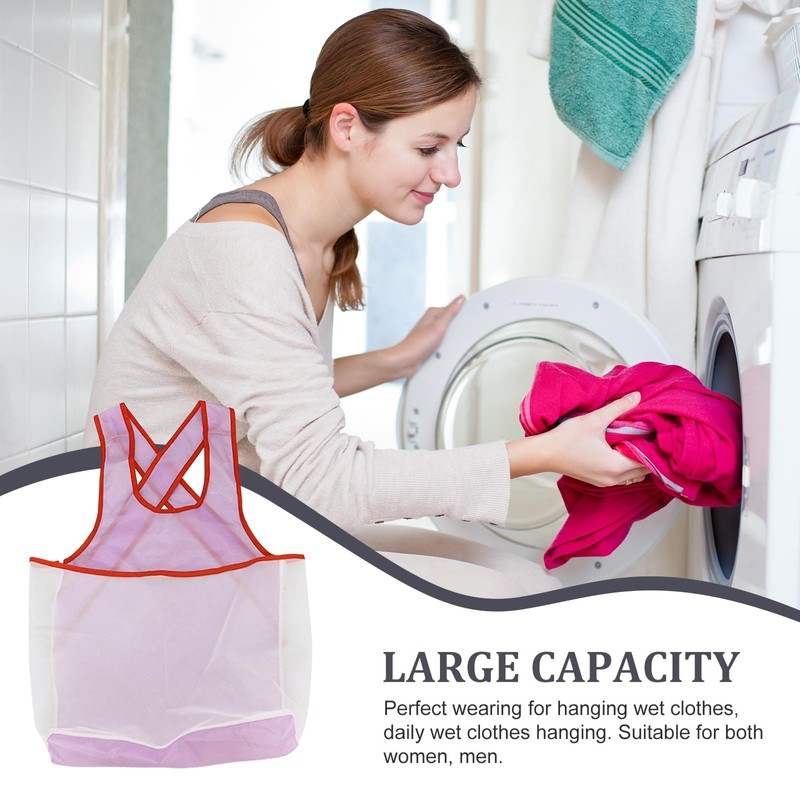 Yeomju Laundry Drying Apron with Large Pocket, Waterproof, Durable, Comfortable,