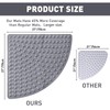 EXGUEACK Corner Shower Mat: 21"x21" Anti Slip Mat for Corner