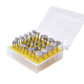 KATSU Diamond Burr Set for Rotary Tool 50PCs 3mm Shank Die Grinder Electro Plated Diamond Burr Drill Bits Set Grit #120 for Engraving Carving Grinding Polishing Sanding 124307