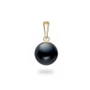 14k Yellow Gold AAAA Quality Black Freshwater Cultured Pearl Pendant