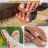 False Toenails, Gradient Natural Artificial Toenails for Sticking, Full Cover