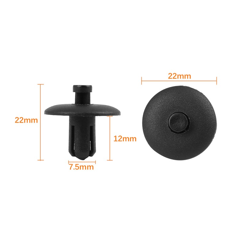 sourcingmap 20pcs Plastic Rivet Car Fender Push-Type Fastener Clips 4D0-807-300