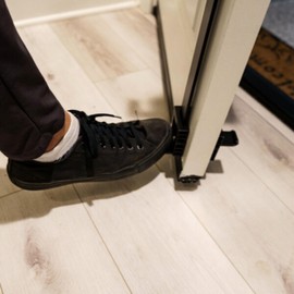 1Step Foot-Operated Door Opener for Latched Doors, Hands-Free, Convenient, Elegant Design, Lockable Door Handle - 2-Sided(Entry Ways and Garage Doors)