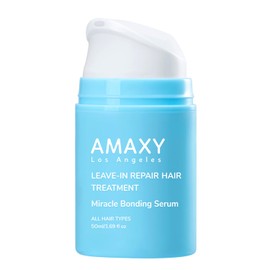 AMAXY Miracle Bonding Serum | Tratamiento Capilar Sin Enjuague, Reparar El Cabello Seco O Dañado, 3 Minutos Para Revertir El Daño, Control Del Frizz, Protección Térmica, Sin Sulfato - 1.69Fl Oz