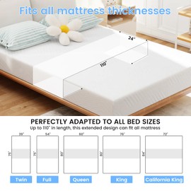 Sahanula Grounding Sheet - Grounding Bed Sheets for All Bed Sizes, Conductive 5% Silver Fiber+95% Organic Cotton Grounded Sheets Earth for Improved Sleep with Cord & Tester (White, 24 in* 110 in)