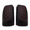 21ST Red Diamond Stitching Leather Saddlebag Lid Covers for Harley