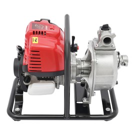 Gasoline Engine Water Pump, 38CC 4 Stroke 1200W 1 Inch Portable Gas-Powered Water Transfer Pump High Pressure Irrigation Water Pump Single-cylinder Air-cooled Water Pump for Irrigation Pool