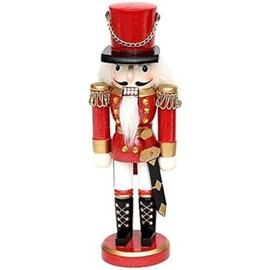 Dekohelden24 Beautiful nutcracker soldier in red, classic, approx. 35 cm, 520208-red